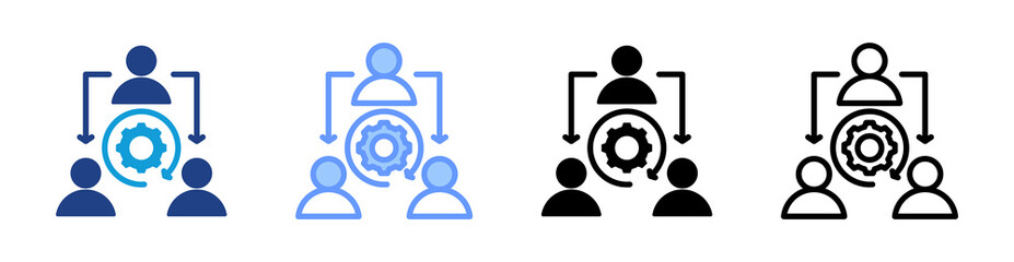 Poster - Stakeholder Engagement icon set multiple style collection
