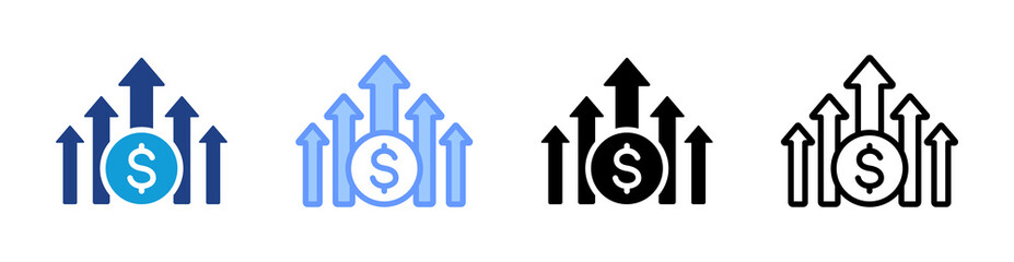 Poster - Competitive Advantage icon set multiple style collection