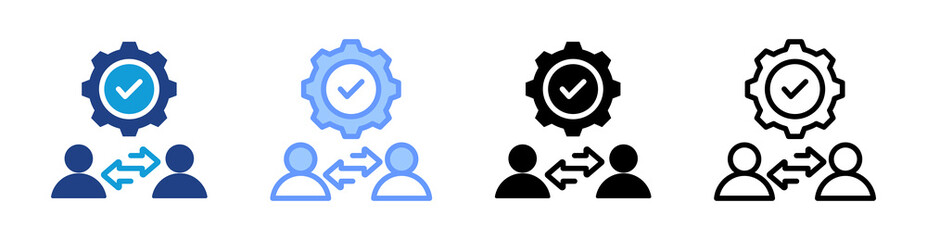 Poster - Crm icon set multiple style collection
