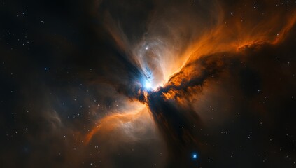cosmic nebulae with vibrant colors. stellar nursery ablaze with celestial hues