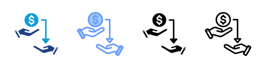 Poster - Loan icon set multiple style collection