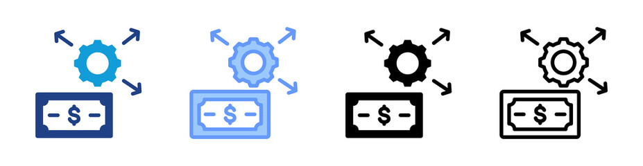 Poster - Capacity icon set multiple style collection