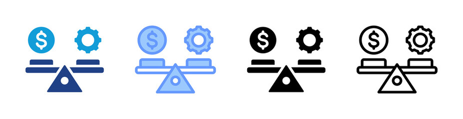 Poster - Financial Stability icon set multiple style collection
