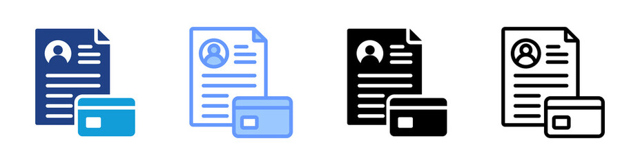 Poster - Credit Profile icon set multiple style collection