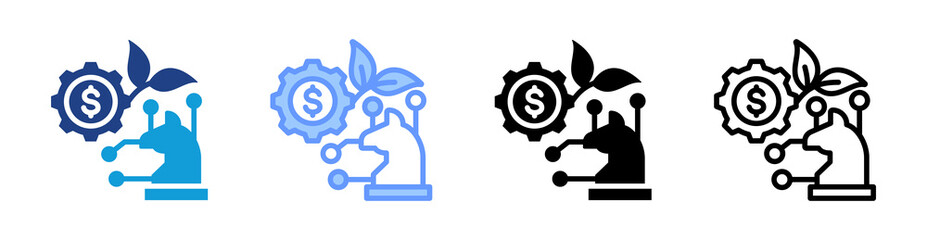 Poster - Investment Strategy icon set multiple style collection
