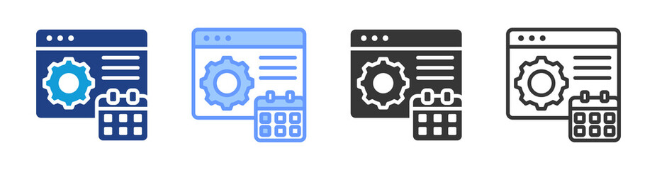 Fototapete - Dashboard icon set multiple style collection