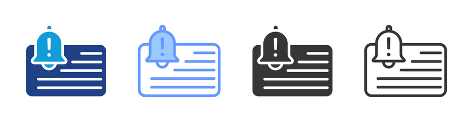 Poster - Notification icon set multiple style collection