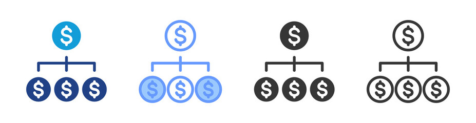 Poster - Derivate icon set multiple style collection