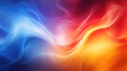 Poster - Colorful and dynamic abstract background with flowing blue red and yellow hues