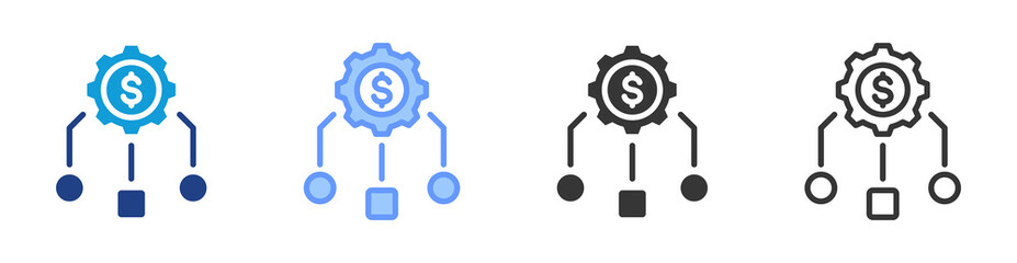 Poster - Asset Management icon set multiple style collection