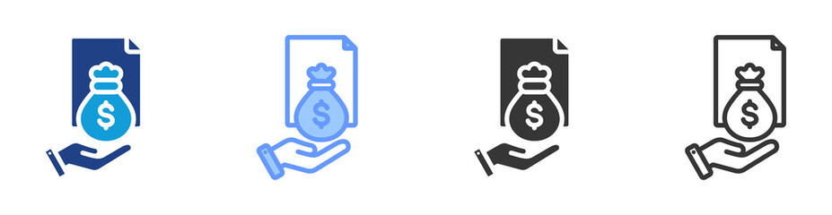 Poster - Capital icon set multiple style collection