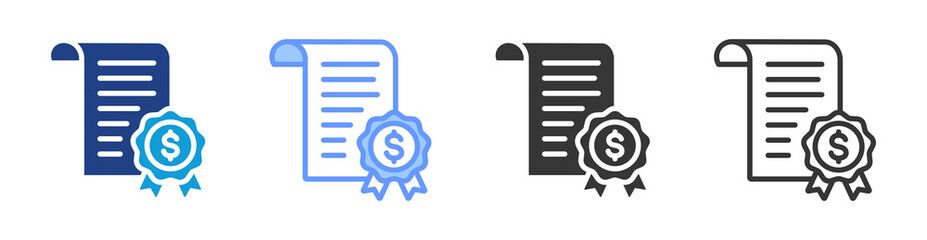 Poster - Bonds icon set multiple style collection