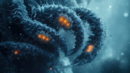 Poster - A detailed artistic view of a microscopic biological formation