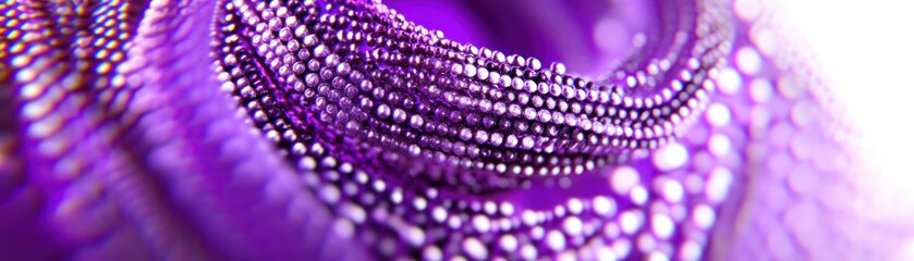 Poster - A macro image of a purple beaded orbs background texture