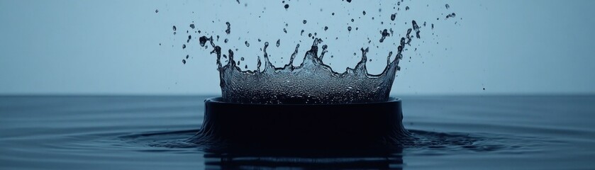 Poster - A dynamic high speed splash from a liquid surface creation