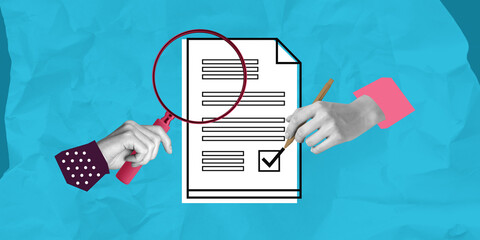Poster - Document review and approval process concept.