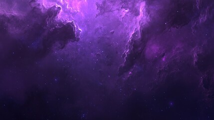 Poster - The Universe Displays Spectacular Cosmic Clouds of Purple and Dark