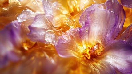 Poster - A close up of a delicate and vibrant flower blossom