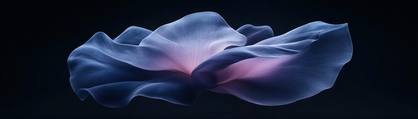 Poster - An abstract floral or fabric design displayed against a dark background