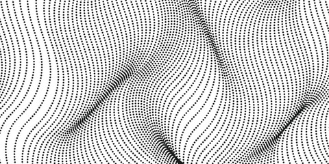 Wall Mural - abstract wave particles. technology digital background. vector illustration