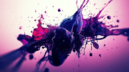 Poster - An Abstract Design Illustrating Splashes And Swirls Of Color