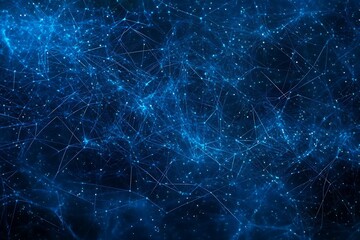 Poster - Abstract blue network connection.