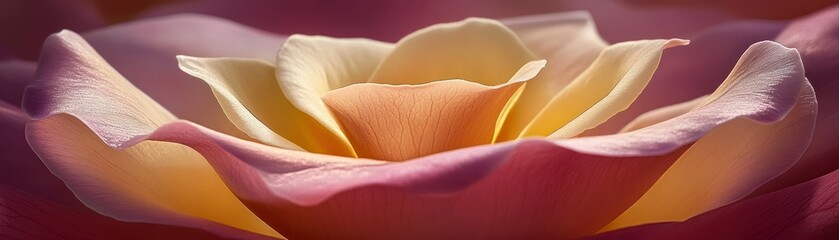 Poster - A close up photograph showcases the petals of a flower