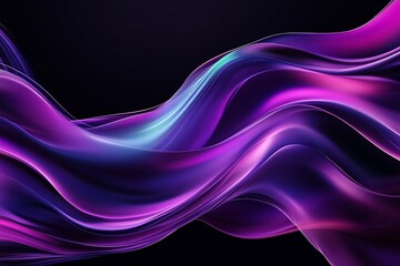 Poster - Abstract purple and blue flowing waves. (1)