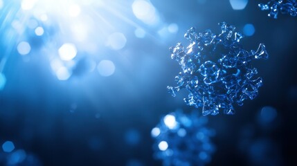 Poster - Close up image showing a stylized representation of a virus