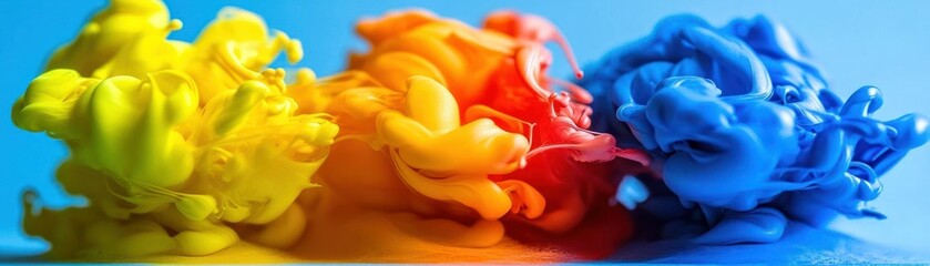 Fototapete - Colorful inks blending into a vibrant and artistic visual display