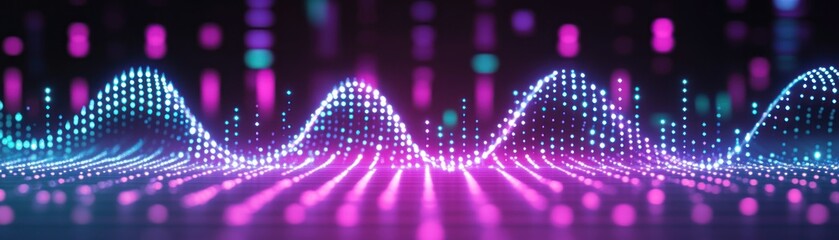 Poster - Abstract representation of digital data visualized in vibrant colors