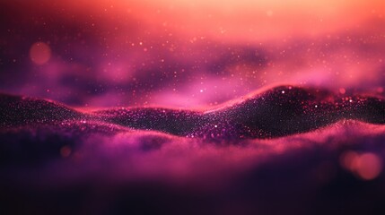 Poster - Abstract image of a shimmering particle field with color variations