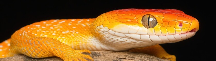 Poster - A vibrantly colored lizard showcasing its detailed skin and head structure