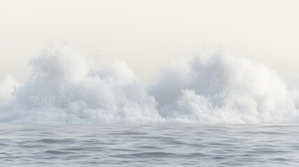 Aufkleber - Large waves cresting on the water in a bright atmosphere
