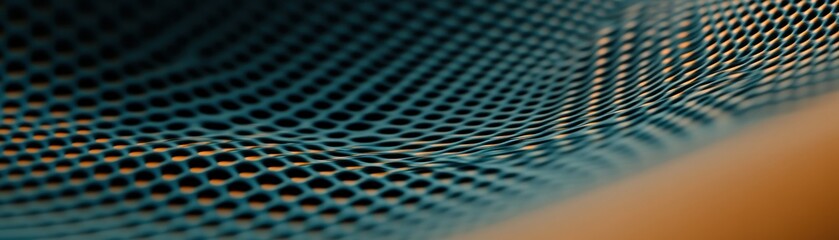 Poster - Close up view of a detailed mesh with grid pattern