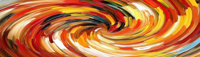 Poster - Abstract swirl of vibrant colors creating an impression of movement