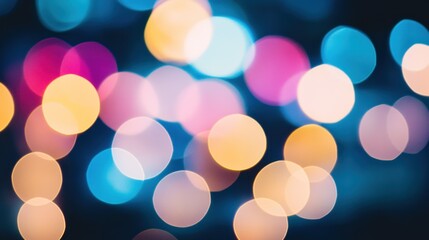 Poster - Bright colorful blurred circles create an aesthetically pleasing abstract pattern