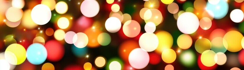 Poster - Colorful blurry light circles create an abstract artistic image pattern