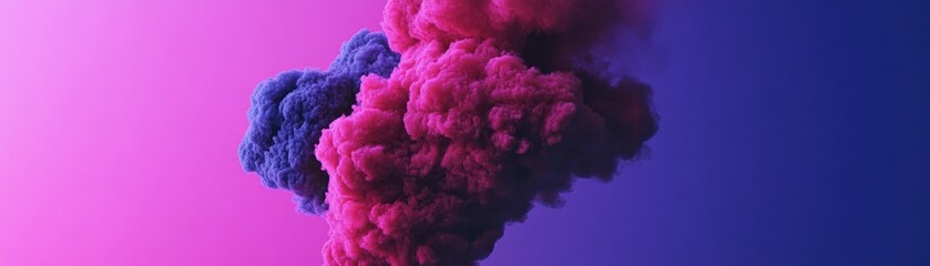 Fototapete - Two colorful clouds blending together against a vibrant gradient background