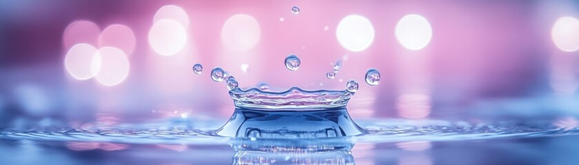 Poster - A water droplet impact creates a crown shape with its splash