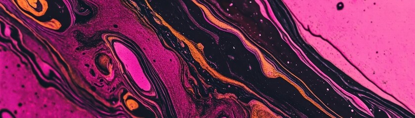 Aufkleber - Artistic swirling patterns of bright vibrant colors with dark accents