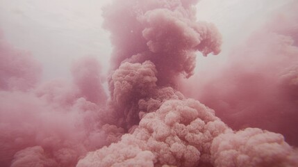 Poster - Pink Cloud Formation Creates a Dramatic and Mysterious Atmosphere