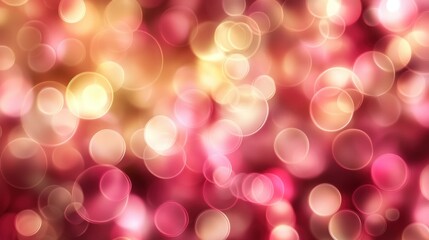 Poster - The vibrant abstract image displays soft glowing bokeh circles
