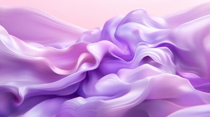 Poster - Swirling violet and pink fabric appears smooth and lustrous in light