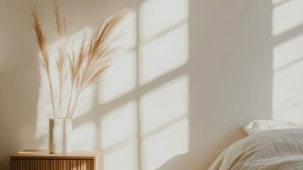 Poster - A minimalist interior decor arrangement with natural light and neutral tones