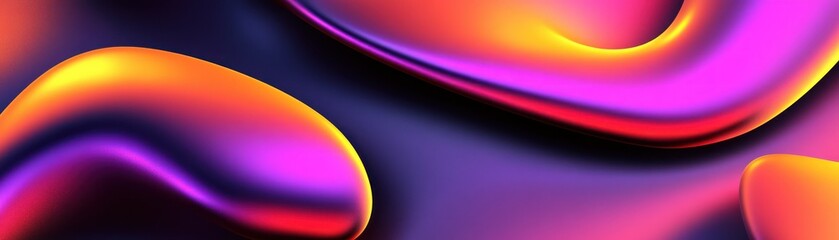 Aufkleber - A vibrant abstract design with flowing shapes and color gradients