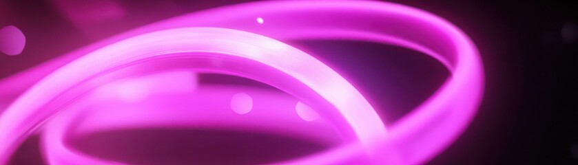 Aufkleber - A glowing pink abstract design of looping curved lines