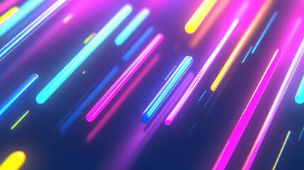 Aufkleber - colored glowing geometric tubes are arranged in a diagonal pattern