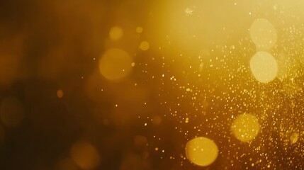 Poster - Glowing particles floating with blurred circular light flares beautifully