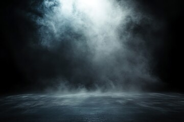 Poster - Dark smoky background with light beam.